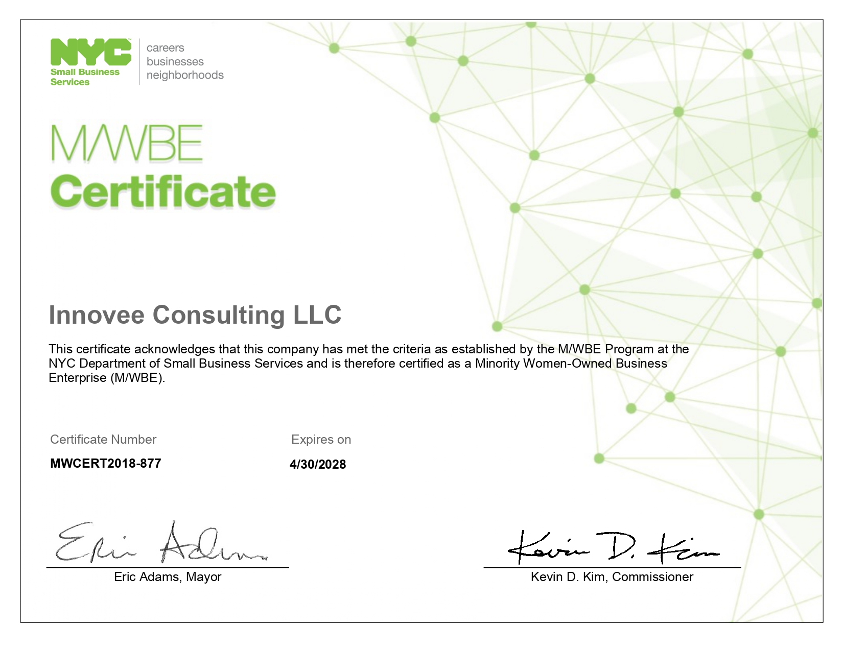 Certifications - Innovee